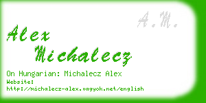 alex michalecz business card